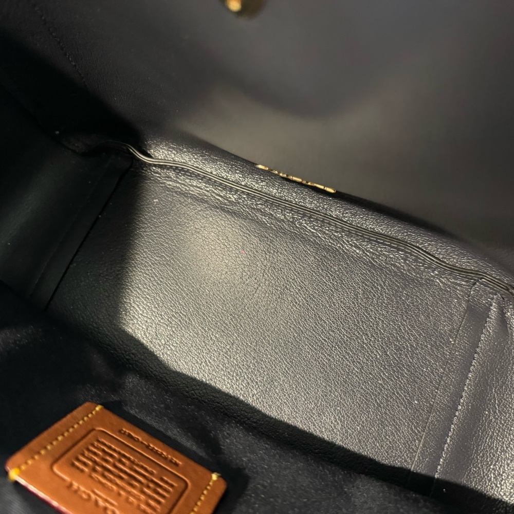 Coach Dark Blue Leather Shoulder Bag - Picture 5 of 7